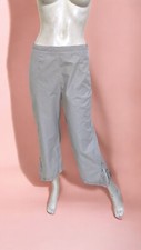 ? Lauren Vidal Taille 36 ? pantalon court gris femme en coton mélangé