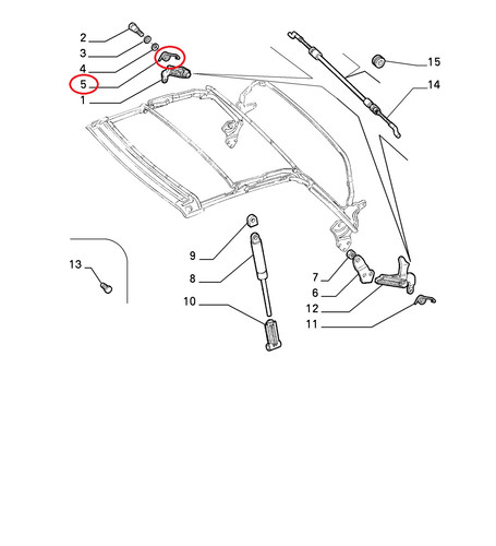 Ressort pour capote fiat punto - fiat,