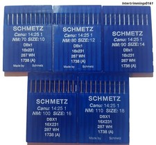 Aiguilles De Machine À Coudre Industrielle SCHMETZ, DBX1 1738 (A) 16X231, X10