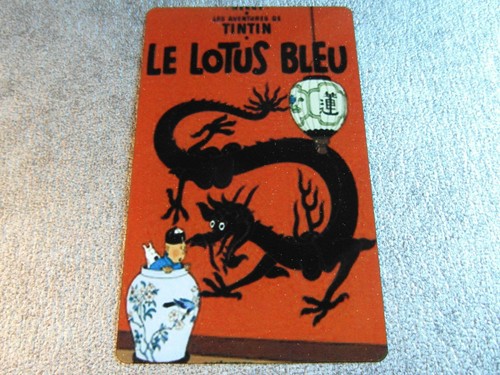 Tintin lotus bleu carte - tintin,