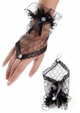 Gants Mitaine Dentelle Courts