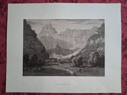 Rare gravure vue - rare, à