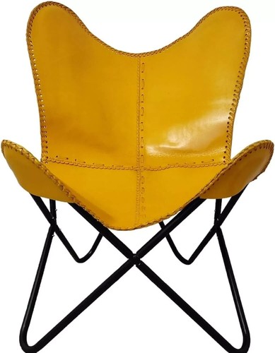 Chaise papillon cuir - chaise,