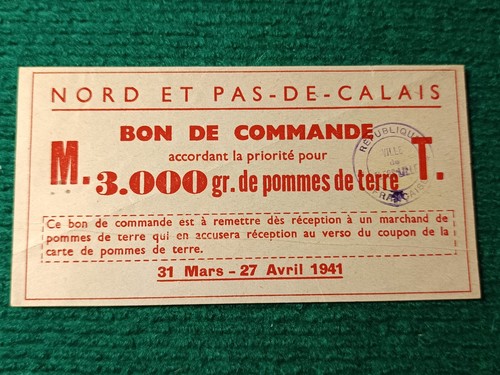 Billet matière nord - billet,