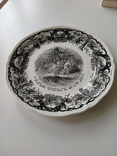 Ancienne assiette scène - assiette, de