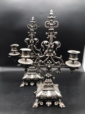 Paire De Chandeliers En Métal