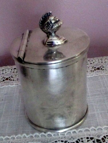 Ancien pot boite métal - boite,
