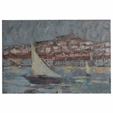 Huile sur marine signée Isorelle Jequel