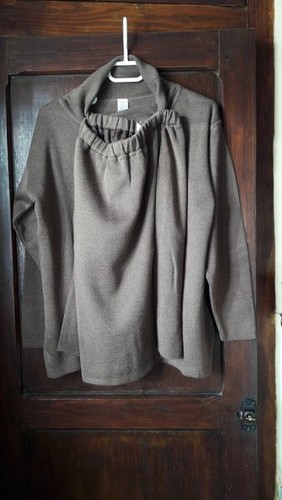 Ensemble tailleur marron - marron, pull