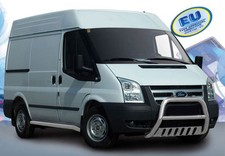 Pare Buffle Pour Ford Transit 2006-2014 Homologue Inox 70mm Plaque De Protection