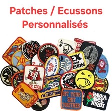 Ecusson Patch Personnalisé Logo Brodé Tissé Imprimé Velcro Thermocollant