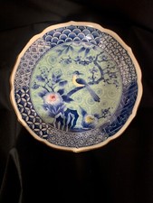 Assiette, Japon, décor oiseau