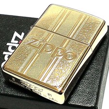 Briquet ZIPPO Champagne Gold Logo ZIPPO Gold Tank Gravure élégant doré à...