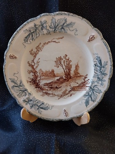 Grande assiette plate - grande, faÏence