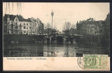 Cpa bruxelles les étangs - les,