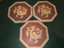 3 anciens carreaux "PERRUSSON"