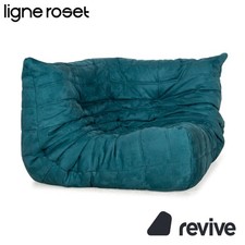 Ligne Roset Togo Fauteuil En Tissu Bleu Neuf