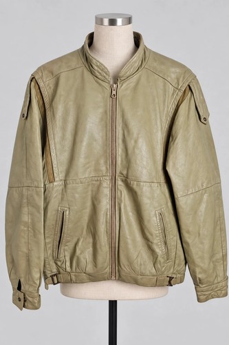 Blouson aviateur cuir beige - aviateur, en