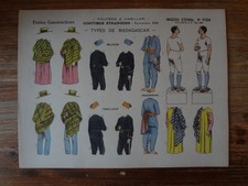 Poupées à habiller Costumes étranger Exposition 1900 Imagerie Epinal Madagascar