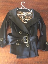 CACHE Sexy Black Satin Jacket