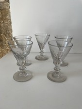 5 PETITS VERRES ANCIENS A