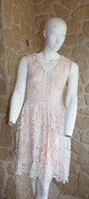 Robe cocktail ivoire/nude