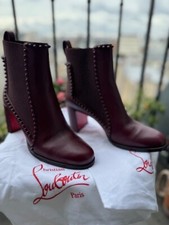 Gorgeous Christian Louboutin Ankle Boots , Size 37, Burgundy