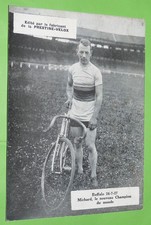 PHOTO PRESTINE-VELOX 1927 CYCLISME STADE BUFFALO LUCIEN MICHARD CHAMPION MONDE