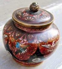  Ancien POT CLOISONNÉ DÉCOR