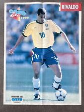 POSTER ONZE MONDIAL RIVALDO ONZE D'OR  1999 BRASIL BARCELONA