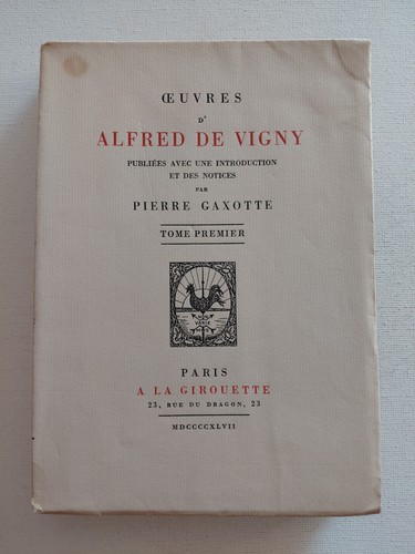 Oeuvres alfred vigny tome - oeuvres,