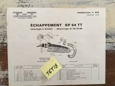 Motobécane Motoconfort SP94TT parts list échappement catalogue pièce 1970 SP94