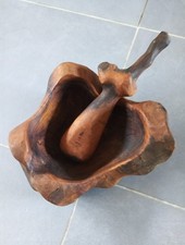 Superbe Pilon Mortier En Bois