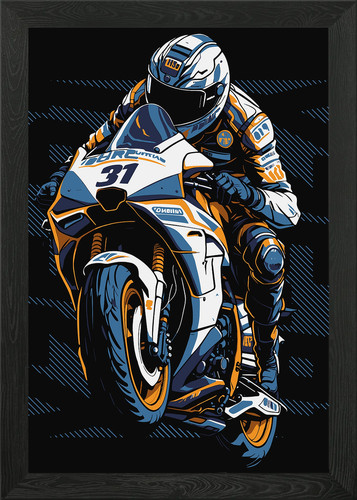 Moto wpap pop art framed - gp,