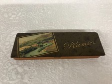 ancien plumier en bois, tôle