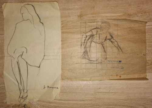 Lot dessins signés - signés, s