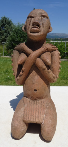 Statuette djenné terre - statuette, en