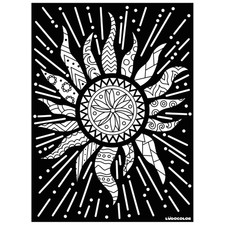 Coloriage - Mandala soleil -