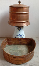 vintage Fontaine Murale à Eau en Cuivre Martelé Robinet laiton gargouille 