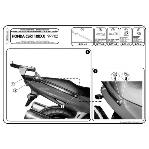 Givi monorack porte - givi, porte-bagages
