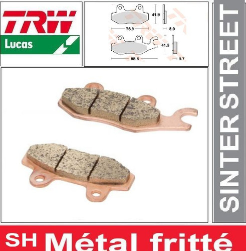 Plaquette frein arrière trw - arrière,