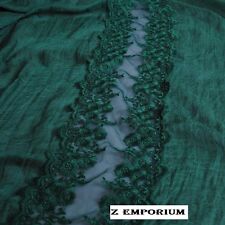 New Viscose solid w/Lace scarf