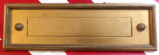 Ancienne entrée boite à lettres laiton 32 cm sur 10 cm