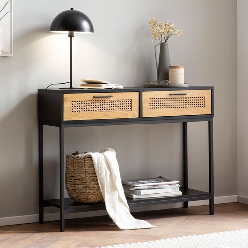 Finebuy table console noir 100 - console,
