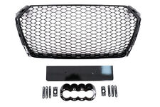 Grille Calandre pour Audi A4 S4 B9 8W 2016-2018 Berline Avant RS Design Noir