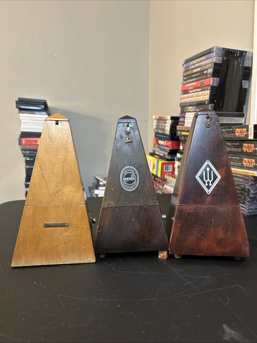 Metronome 3pc vintage - metronome, wooden