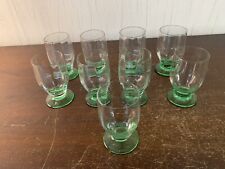 19 verres vert a vin blanc en cristal Daum art déco (prix à la pièce)