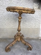Ancien guéridon doré stuc bois Napoléon III