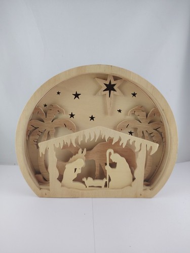 Crèche noël bois - de,