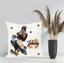 Coussin Aigle personnalisé avec prénom